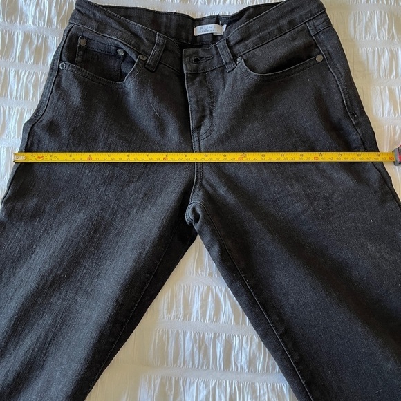 PURE By Alfred Sung Black Jeans Straight Leg Mid-Rise Classic 5 Pocket - Picture 14 of 14